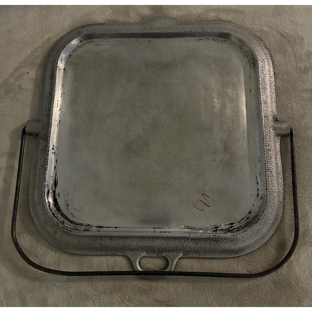 Vintage Silver Seal Griddle Hammered Aluminum 12